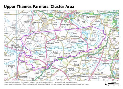 Area map of the Upper Thames Farmers' Cluster
