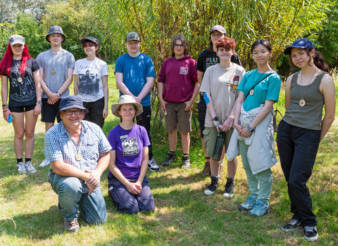 Teenagers at Sutton Courtenay Environmental Education Centre