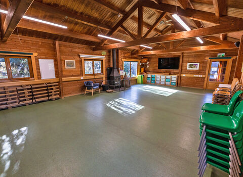 Interior of The Barn, College Lake Nature Reserve